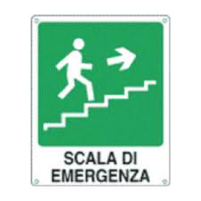 Cartello Scala Di Emergenza Dx 250×310
