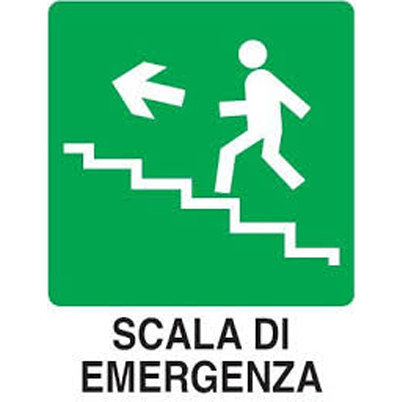 Cartello Scala Di Emergenza Sx 250×310