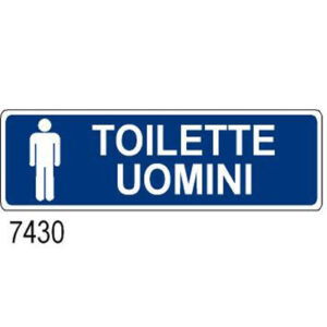 Cartello Toilette Uomini 350×125