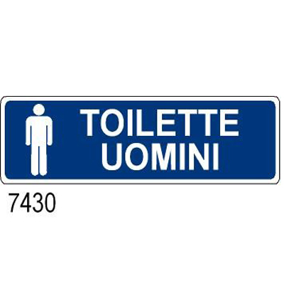 Cartello Toilette Uomini 350×125