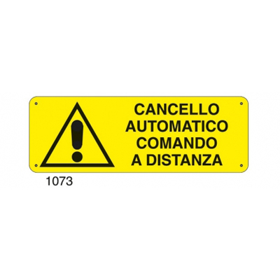 Cartello Pericolo Cancello Elettrico 350×125