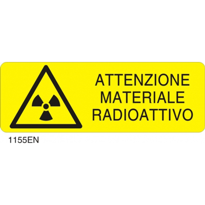 Cartello Pericolo Materiale Radioattivo 350×125