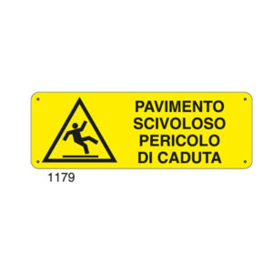 Cartello Pericolo Pavimento Scivoloso 350×125