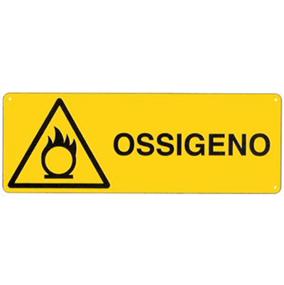 Cartello Pericolo Ossigeno 350×125